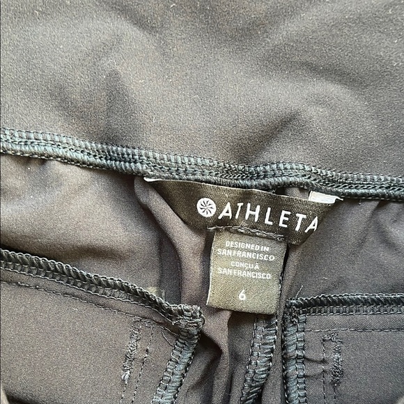 Athleta Black Cardiff Pants with Belt New with tag - Picture 4 of 12